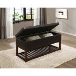 Wichfield Lift Top Storage Bench - Dark Brown Bi-Cast Vinyl